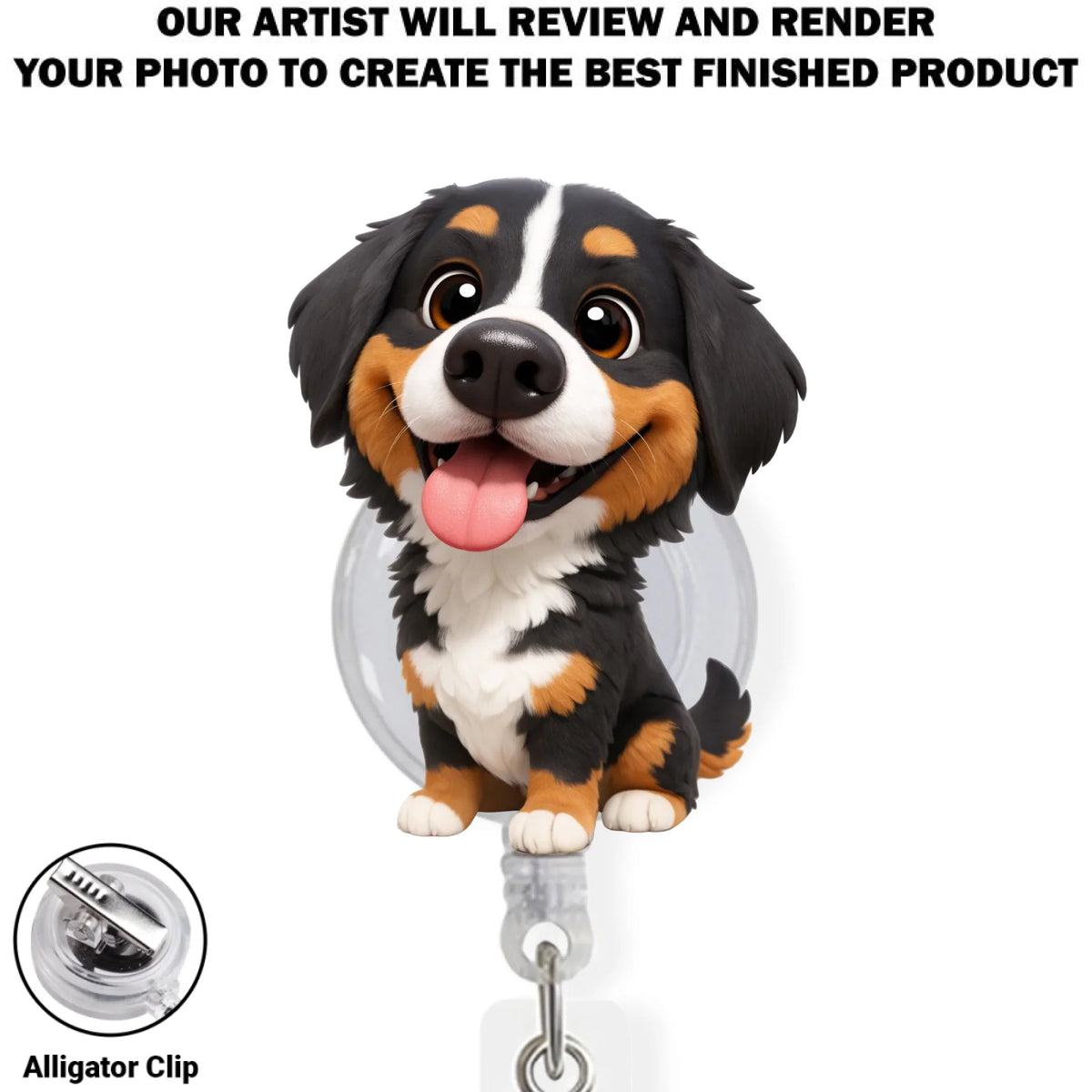 Custom Photo Nurse ID Holder, Graduation Christmas Birthday Gifts for Dog Lovers • Carry You While I Am Working - Personalized Acrylic Badge Reel