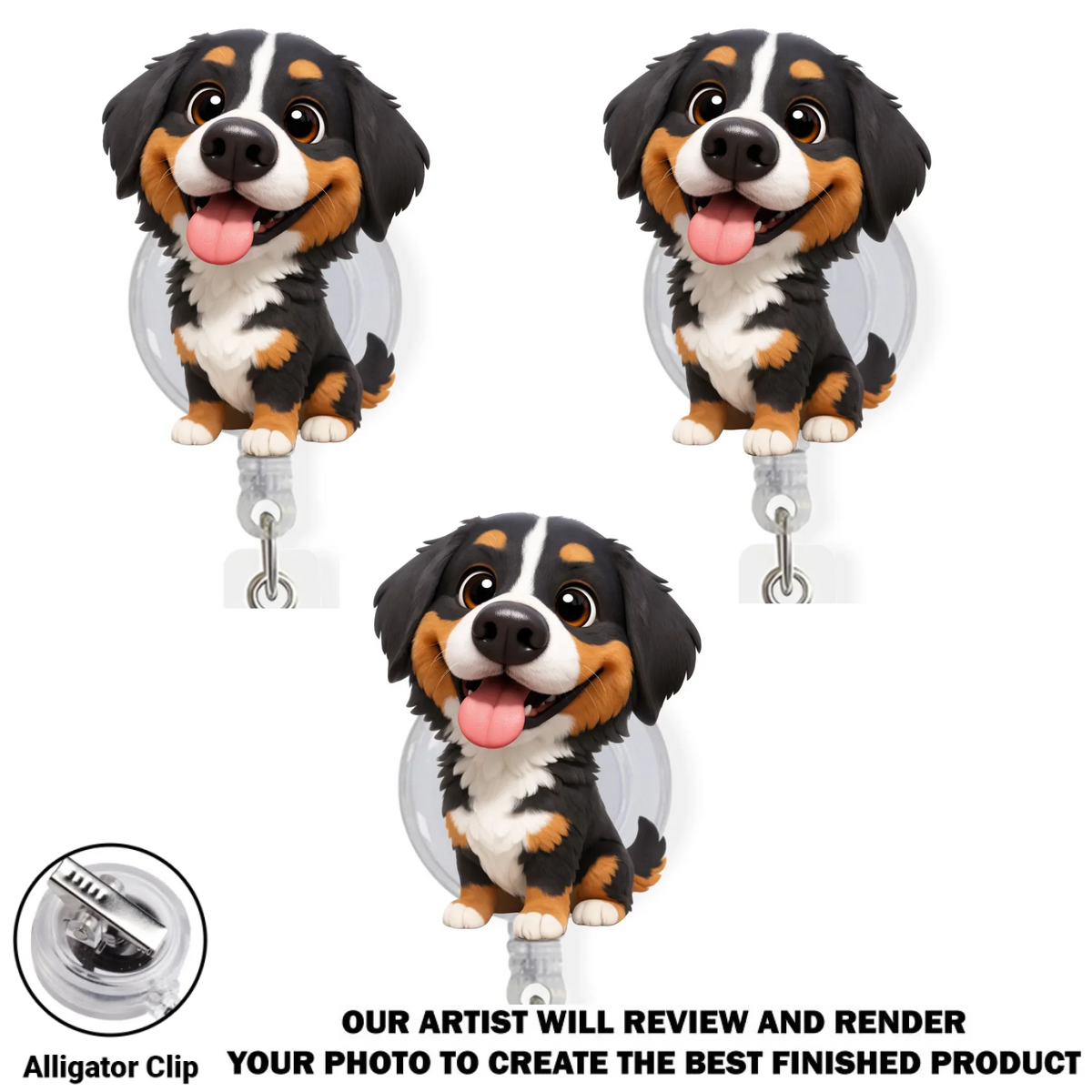 Custom Photo Nurse ID Holder, Graduation Christmas Birthday Gifts for Dog Lovers • Carry You While I Am Working - Personalized Acrylic Badge Reel
