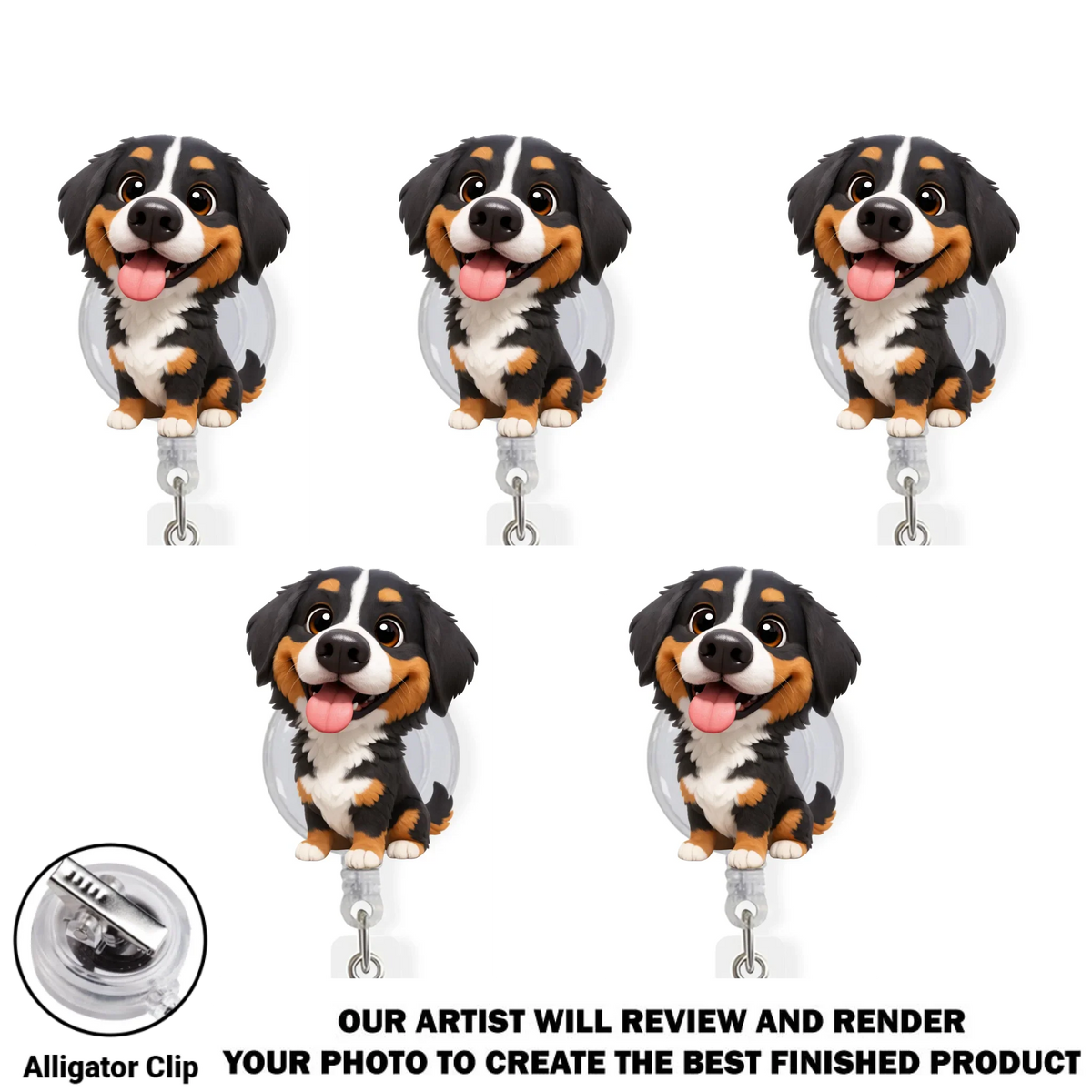 Custom Photo Nurse ID Holder, Graduation Christmas Birthday Gifts for Dog Lovers • Carry You While I Am Working - Personalized Acrylic Badge Reel
