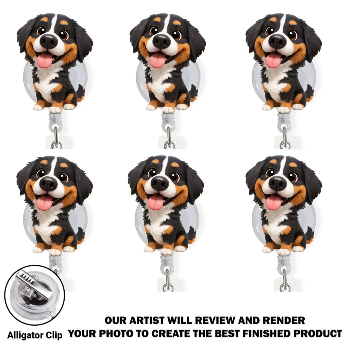 Custom Photo Nurse ID Holder, Graduation Christmas Birthday Gifts for Dog Lovers • Carry You While I Am Working - Personalized Acrylic Badge Reel