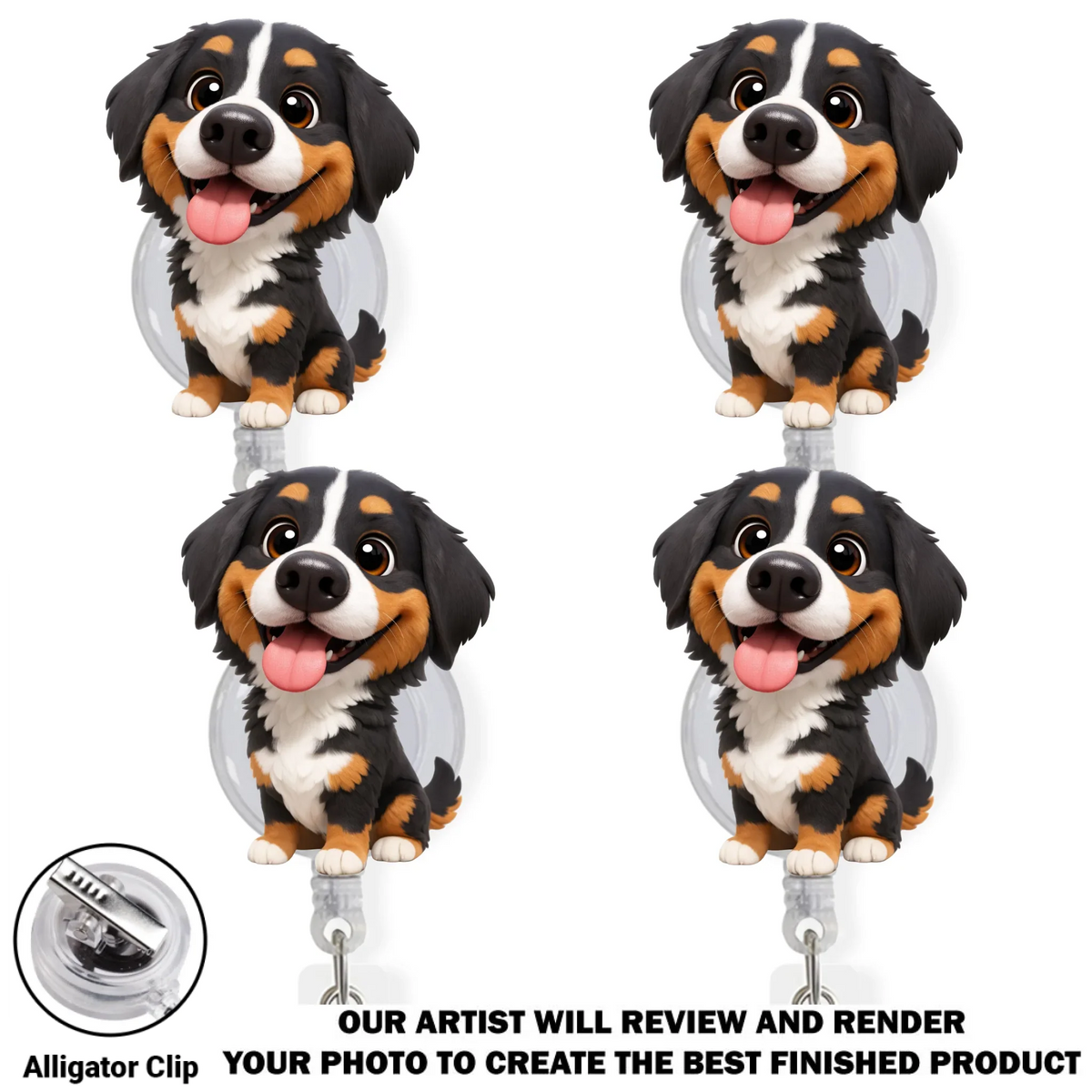 Custom Photo Nurse ID Holder, Graduation Christmas Birthday Gifts for Dog Lovers • Carry You While I Am Working - Personalized Acrylic Badge Reel