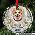 Custom Christmas Memorial Sympathy Gifts For Dogs, Cats • Forever In My Heart - Personalized Glass Ornament