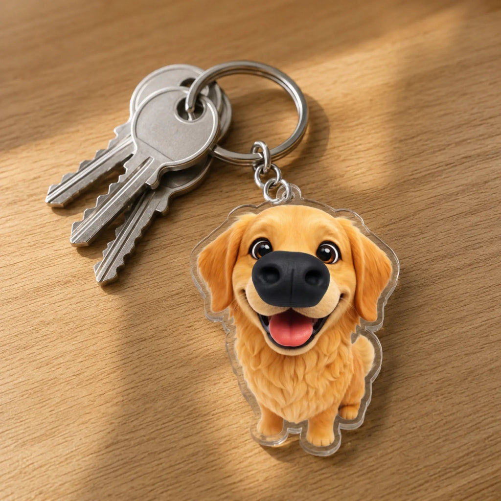 Custom Photo Christmas Birthday Gifts For Dog Parents • Boop My Nose - Personalized Nose Squishy Keychain