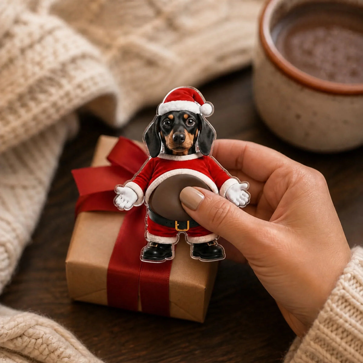 Boop The Santa Belly - Personalized Squishy Acrylic Magnet