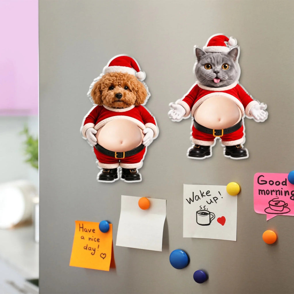 Boop The Santa Belly - Personalized Squishy Acrylic Magnet