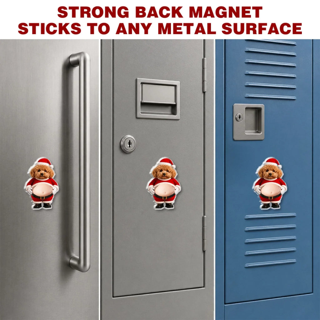 Boop The Santa Belly - Personalized Squishy Acrylic Magnet