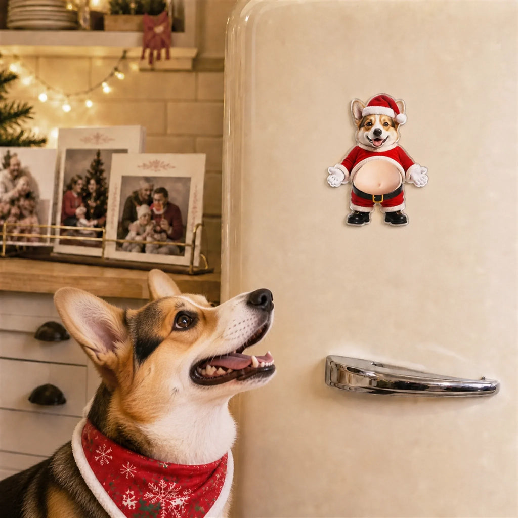 Boop The Santa Belly - Personalized Squishy Acrylic Magnet