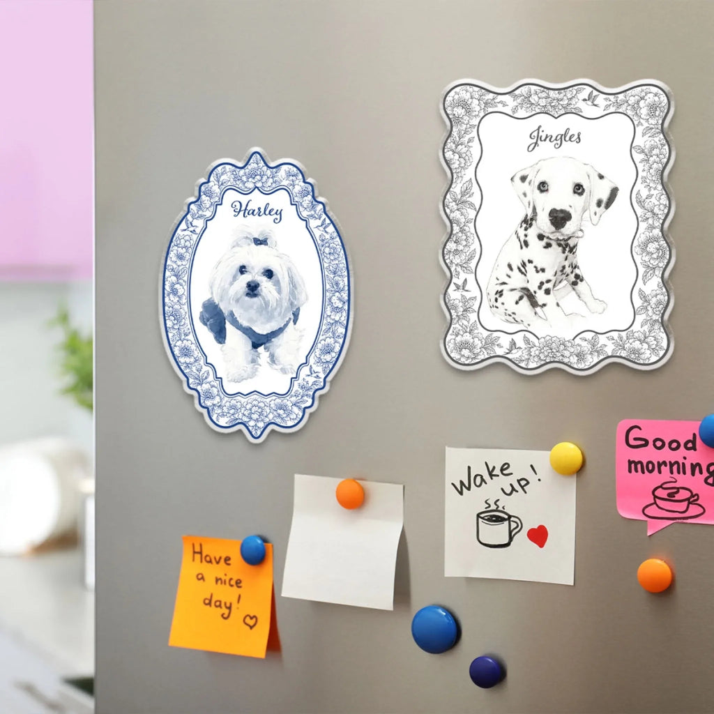Watercolor Pet Portrait - Personalized Acrylic Magnet