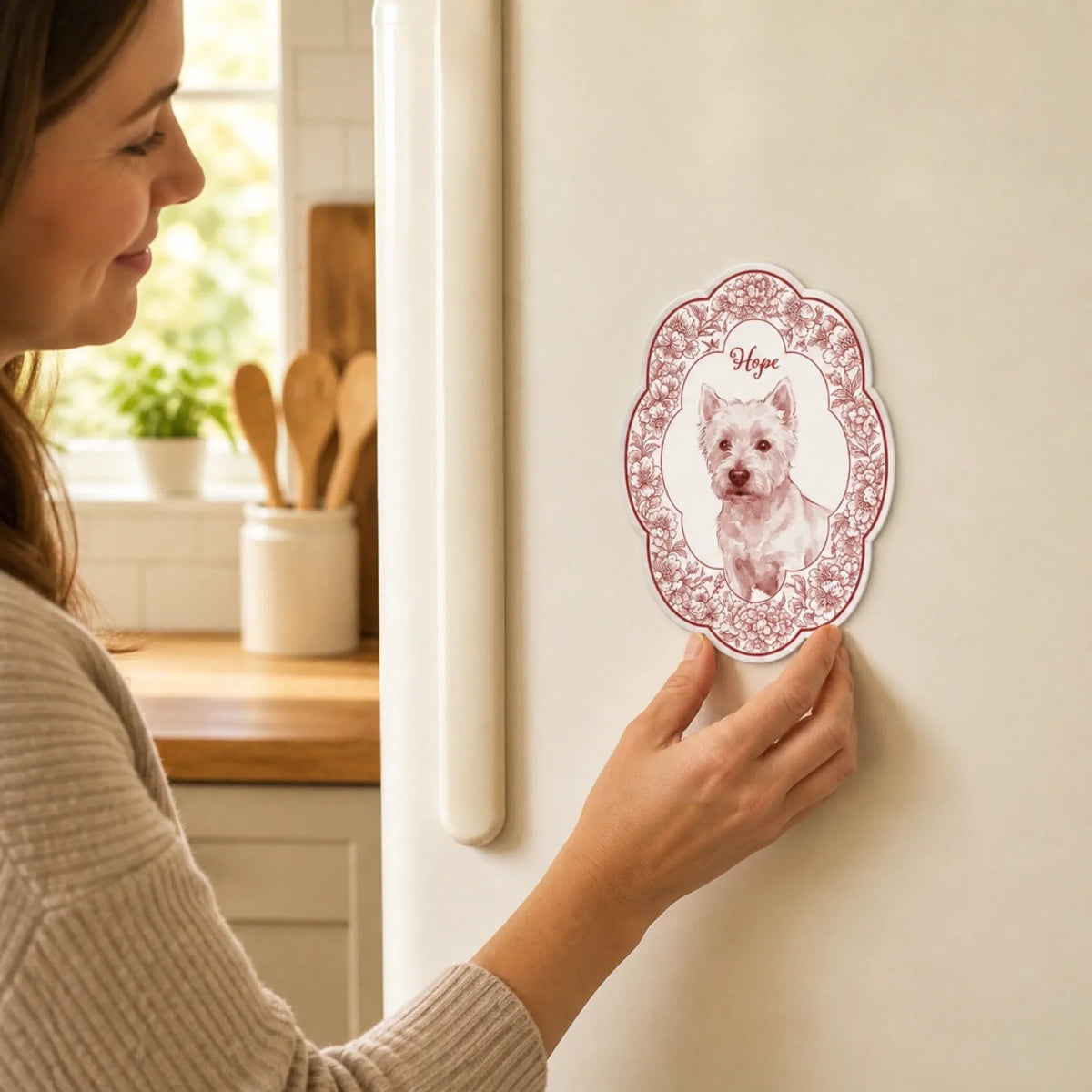 Watercolor Pet Portrait - Personalized Acrylic Magnet