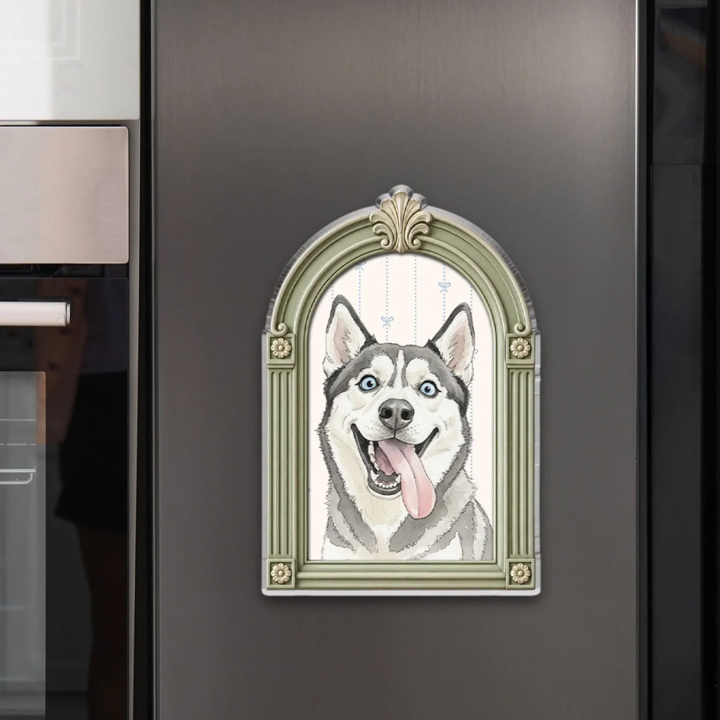Pet Vintage Frame - Personalized Acrylic Magnet