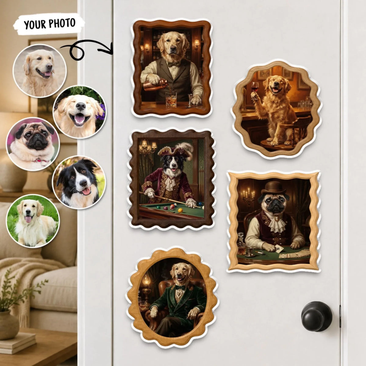 Portraits Of Elegance - Personalized Acrylic Magnet
