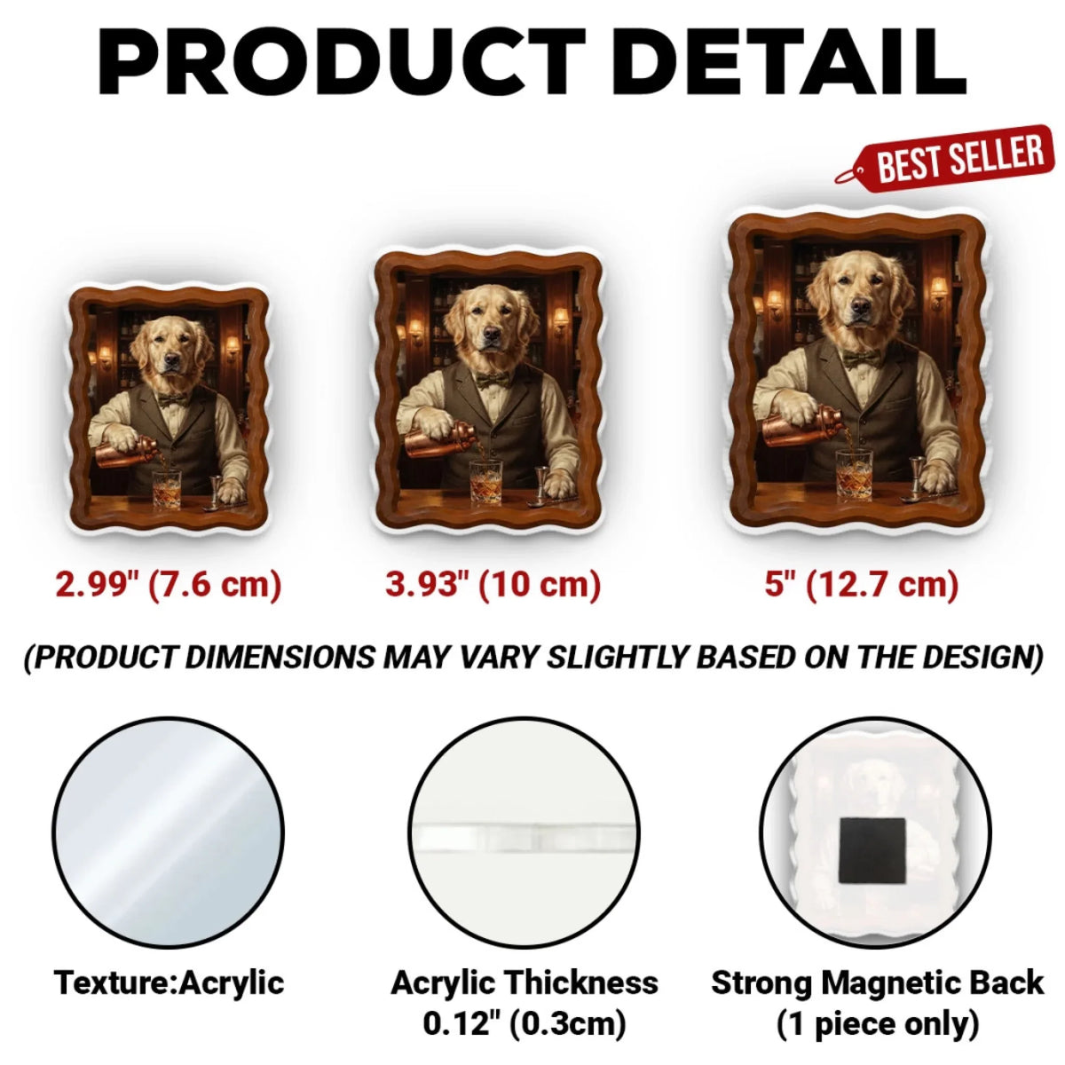 Portraits Of Elegance - Personalized Acrylic Magnet