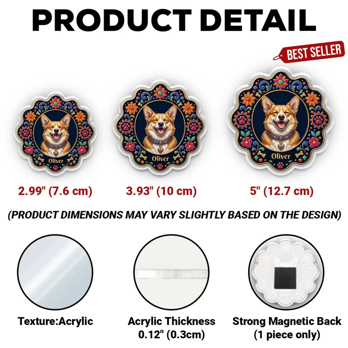 Hispanic Fur Baby - Personalized Acrylic Magnet