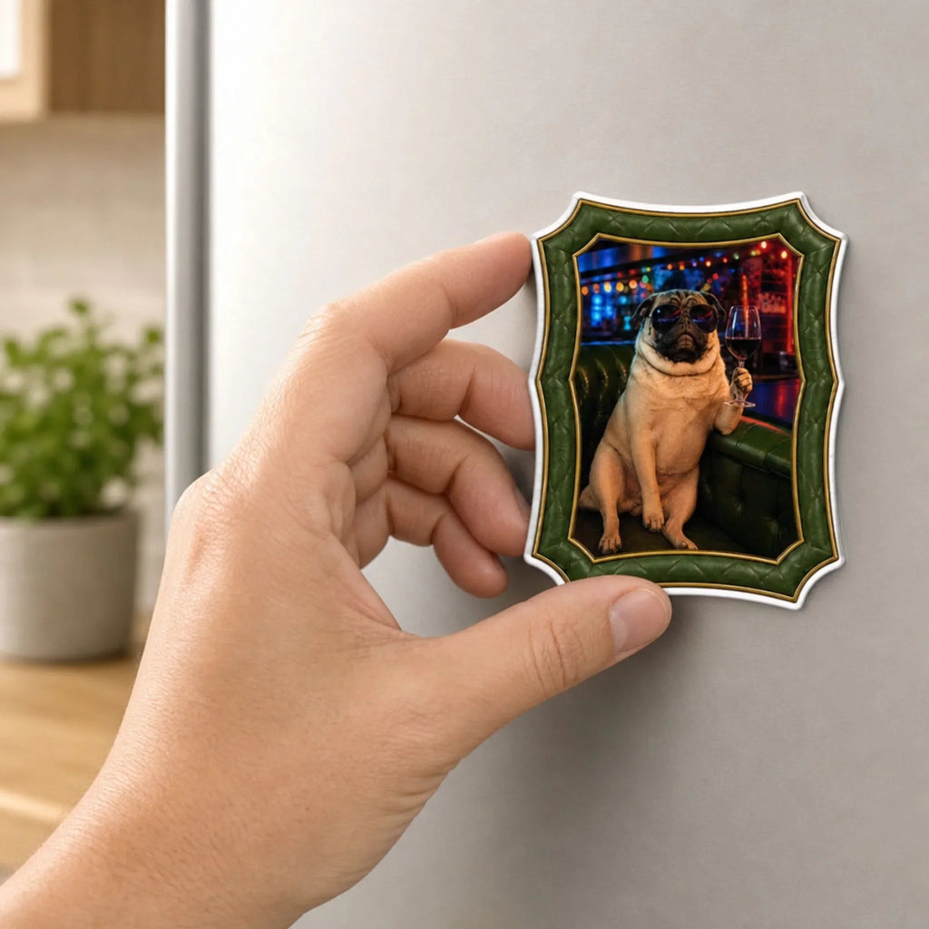 Pet Bar Portrait - Personalized Acrylic Magnet