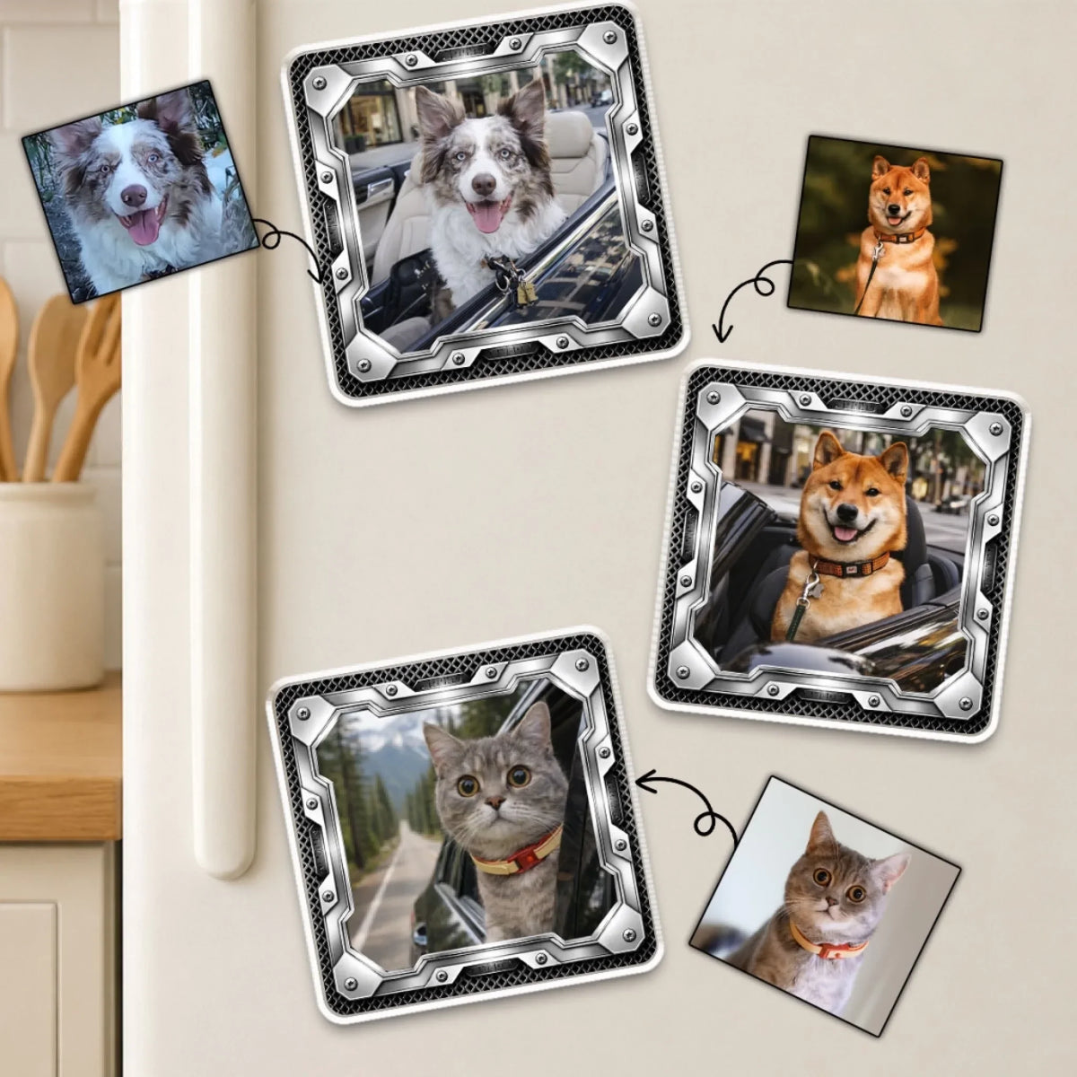Paws On The Road - Personalized Acrylic Magnet