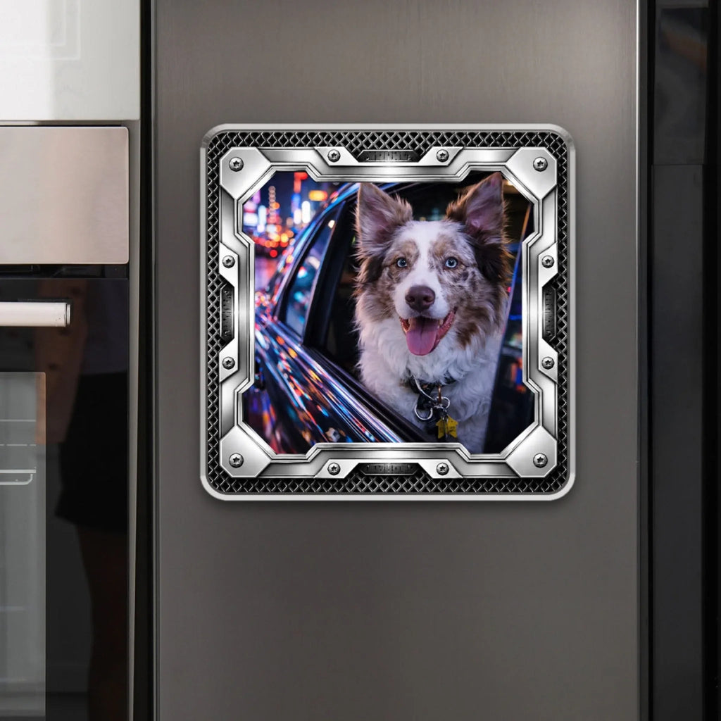Paws On The Road - Personalized Acrylic Magnet