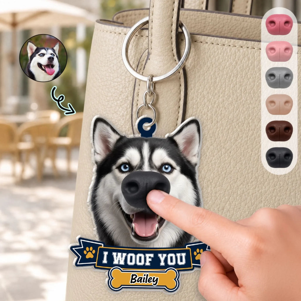 Snoot Boop - Personalized Nose Squishy Keychain