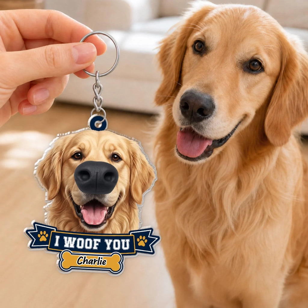 Snoot Boop - Personalized Nose Squishy Keychain