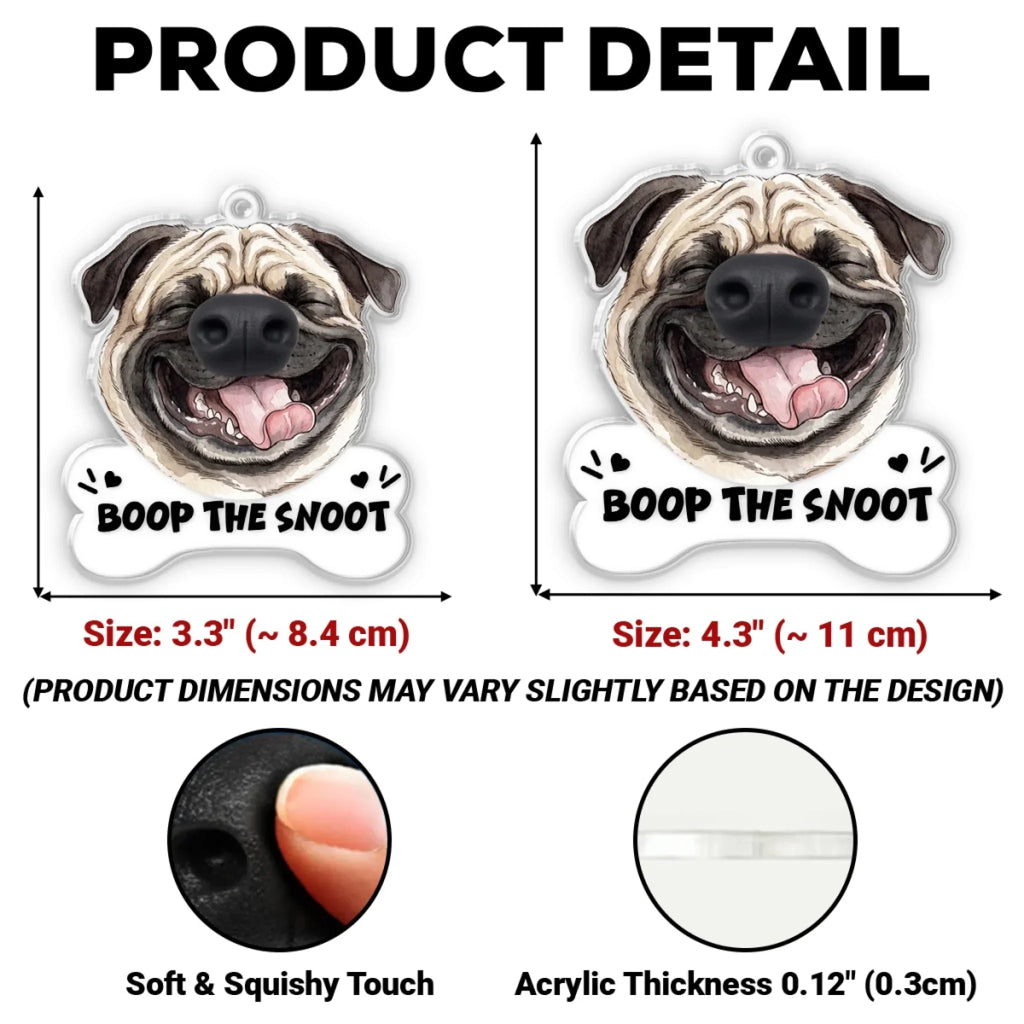 Emergency Boop Button - Personalized Nose Squishy Keychain