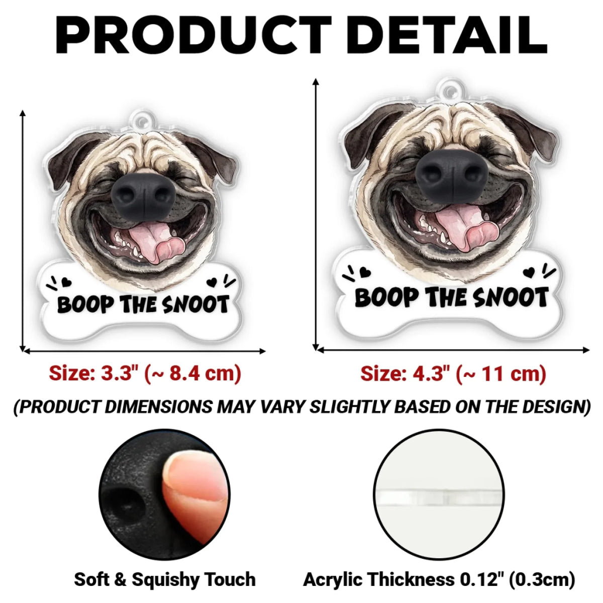 Emergency Boop Button - Personalized Nose Squishy Keychain
