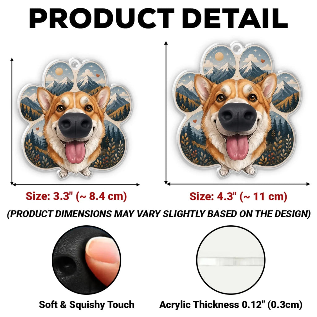 Custom Photo Christmas Birthday Gifts For Dog Parents • Boop My Big Snoot - Personalized Nose Squishy Keychain