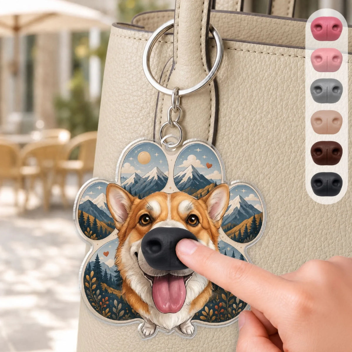 Custom Photo Christmas Birthday Gifts For Dog Parents • Boop My Big Snoot - Personalized Nose Squishy Keychain