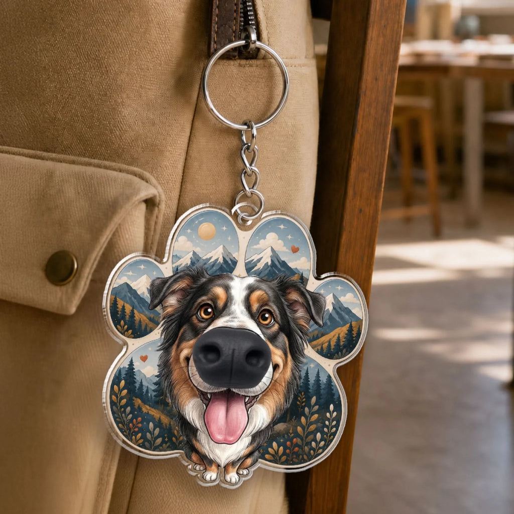 Custom Photo Christmas Birthday Gifts For Dog Parents • Boop My Big Snoot - Personalized Nose Squishy Keychain