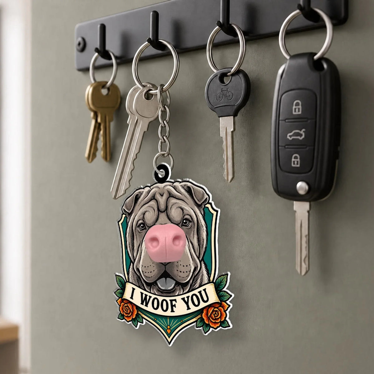 I Woof You - Personalized Nose Squishy Keychain