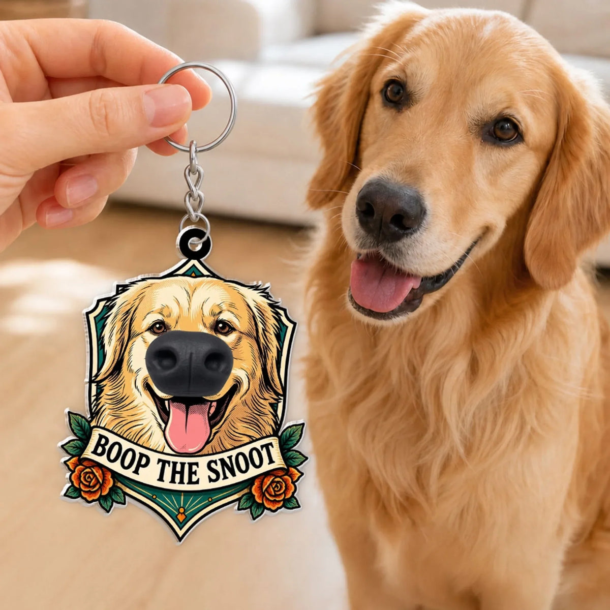 I Woof You - Personalized Nose Squishy Keychain