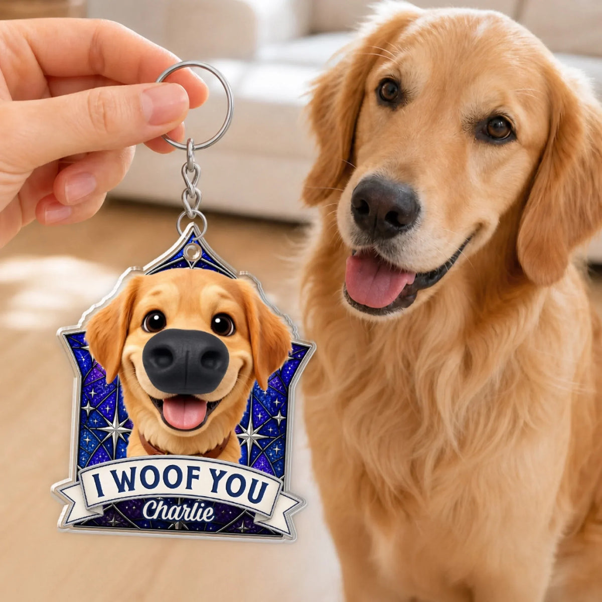 Squish My Snoot - Personalized Nose Squishy Keychain