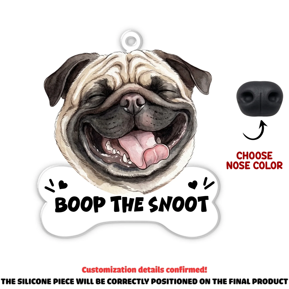 Emergency Boop Button - Personalized Nose Squishy Keychain