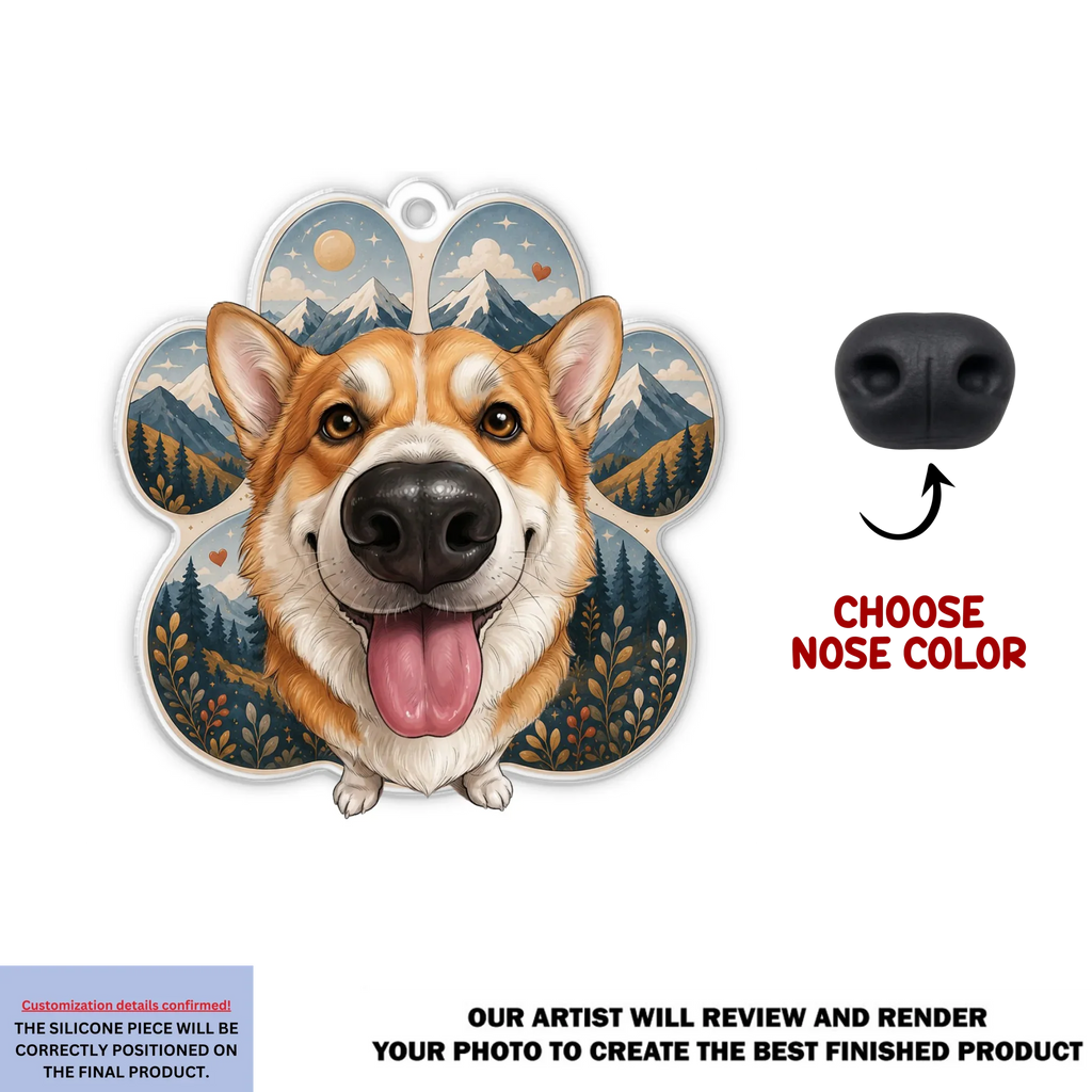 Custom Photo Christmas Birthday Gifts For Dog Parents • Boop My Big Snoot - Personalized Nose Squishy Keychain