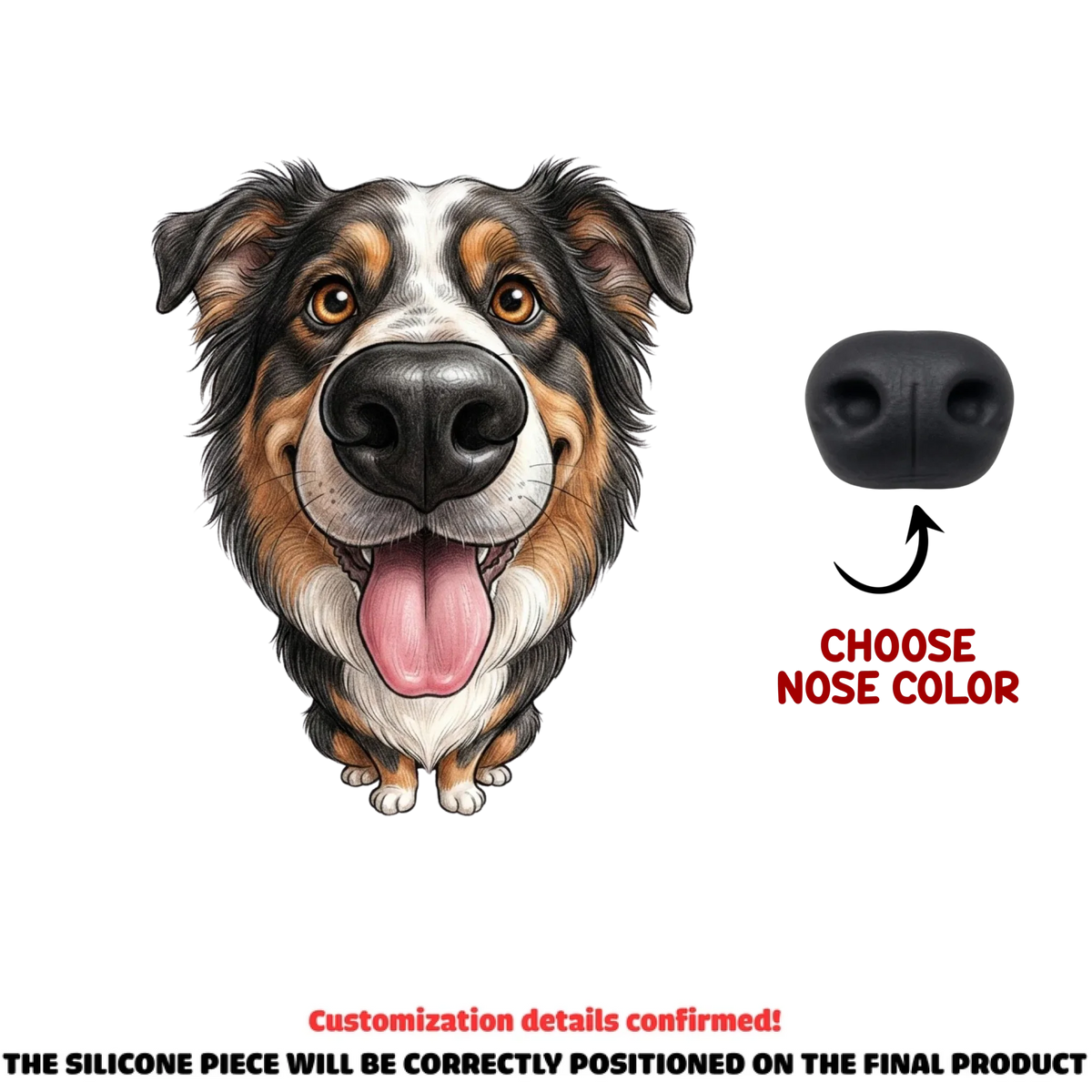 Smiles On The Road - Personalized Squishy Nose Car Vent Clip