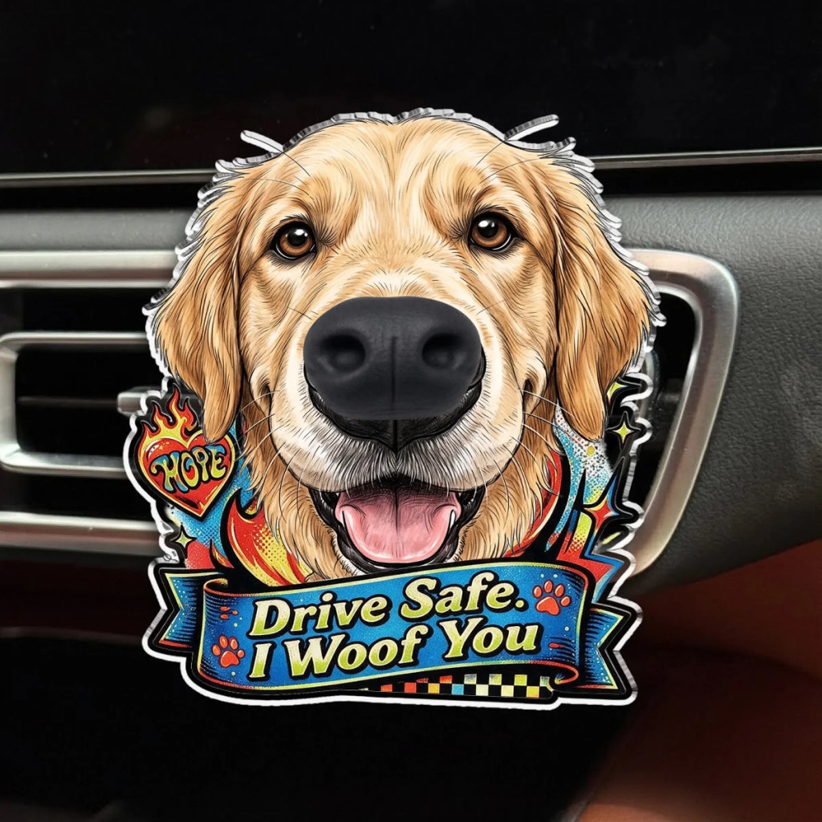 Home Has Paws Waiting - Personalized Nose Squishy Acrylic Car Vent Clip