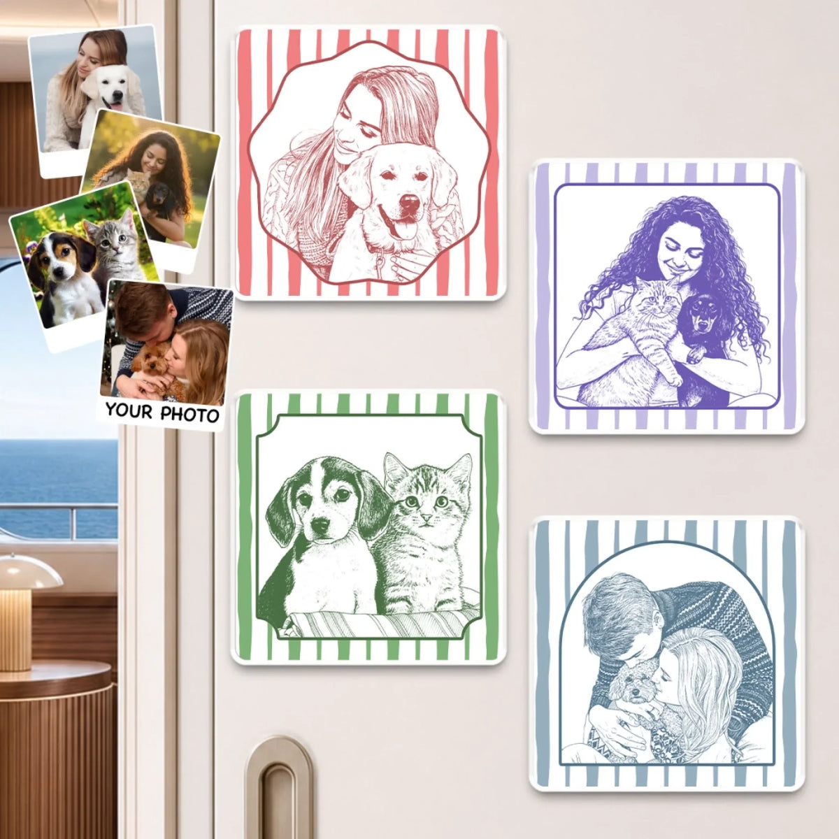 Me And My Pet Line - Personalized Acrylic Magnet
