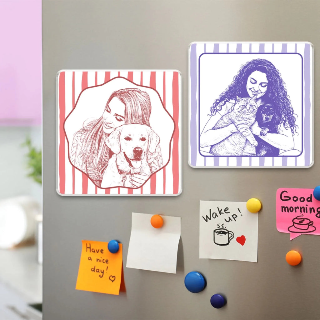Me And My Pet Line - Personalized Acrylic Magnet