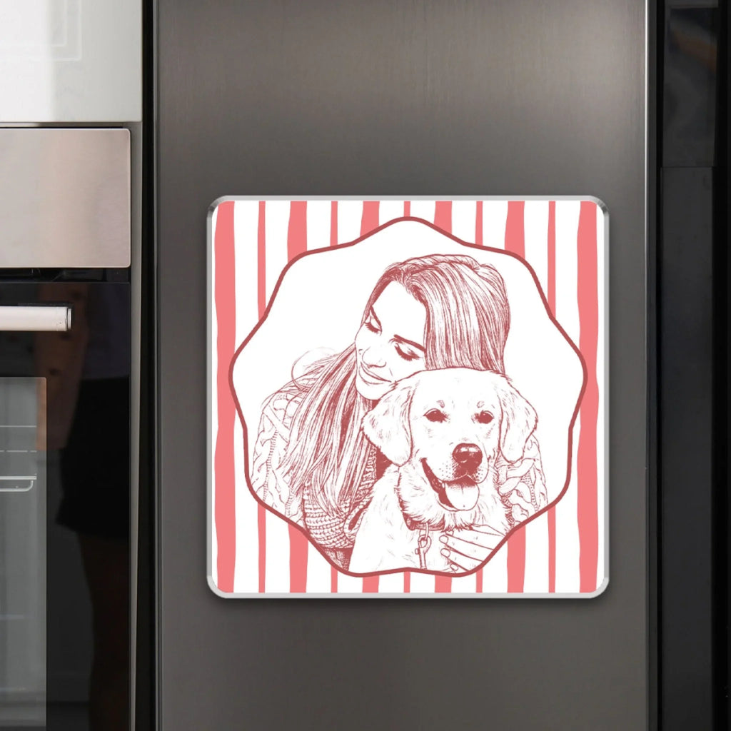 Me And My Pet Line - Personalized Acrylic Magnet