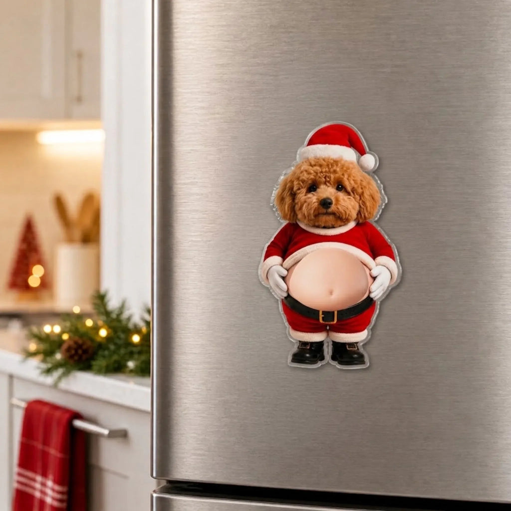 Boop The Santa Belly - Personalized Squishy Acrylic Magnet