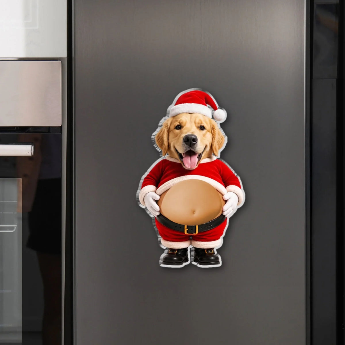 Boop The Santa Belly - Personalized Squishy Acrylic Magnet