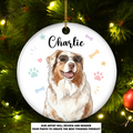 Custom Christmas Decor Home Birthday Gifts For Dog Lovers • Watercolor Pet - Personalized Ceramic Ornament