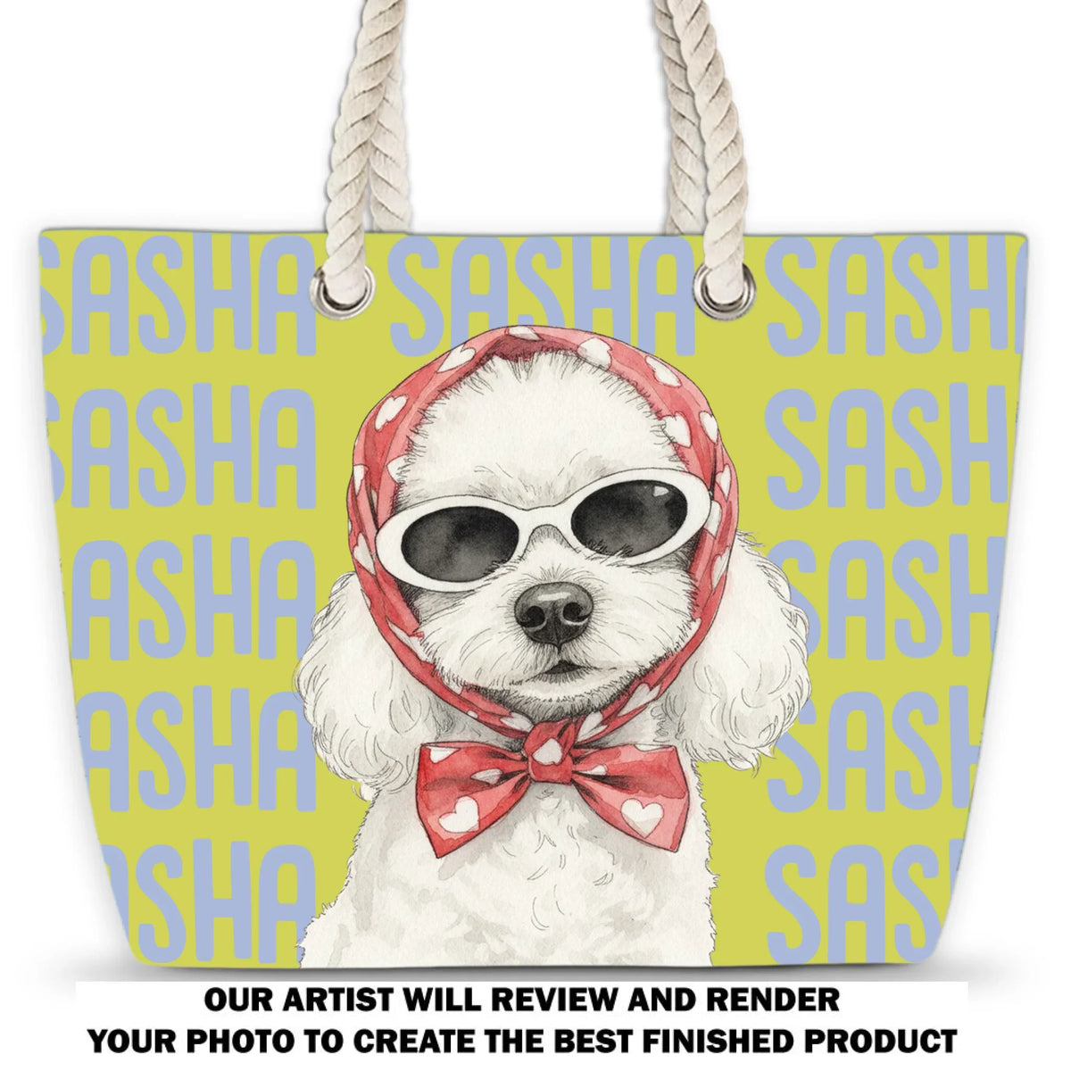 Dog Lover Watercolor - Personalized Beach Bag