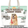 Salty Kisses Water Color - Personalized Beach Bag