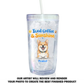 Custom Photo Christmas Birthday Gifts For Dog Mom, Dog Lovers • Iced Drink - Personalized 14oz Plastic Tumbler