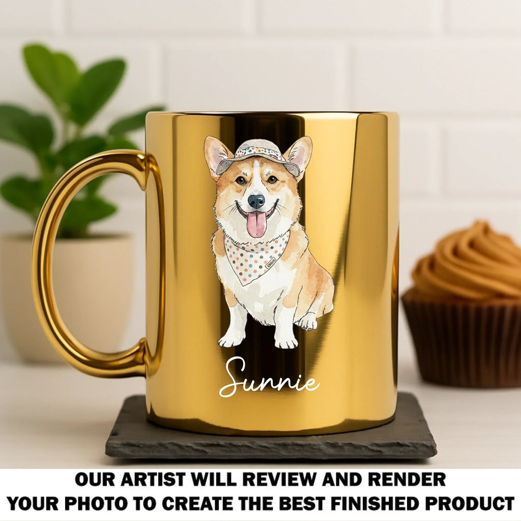 Custom Photo Christmas Birthday Gifts For Dog Mom, Dog Lovers • Lovely Dogs - Personalized Metallic Mug