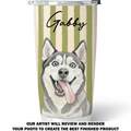Custom Photo Christmas Birthday Gifts For Dog Mom, Dog Lovers • Beachside Barkers - Personalized Tumbler