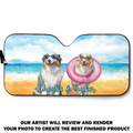 Dog In Summertime - Personalized Car Sunshade