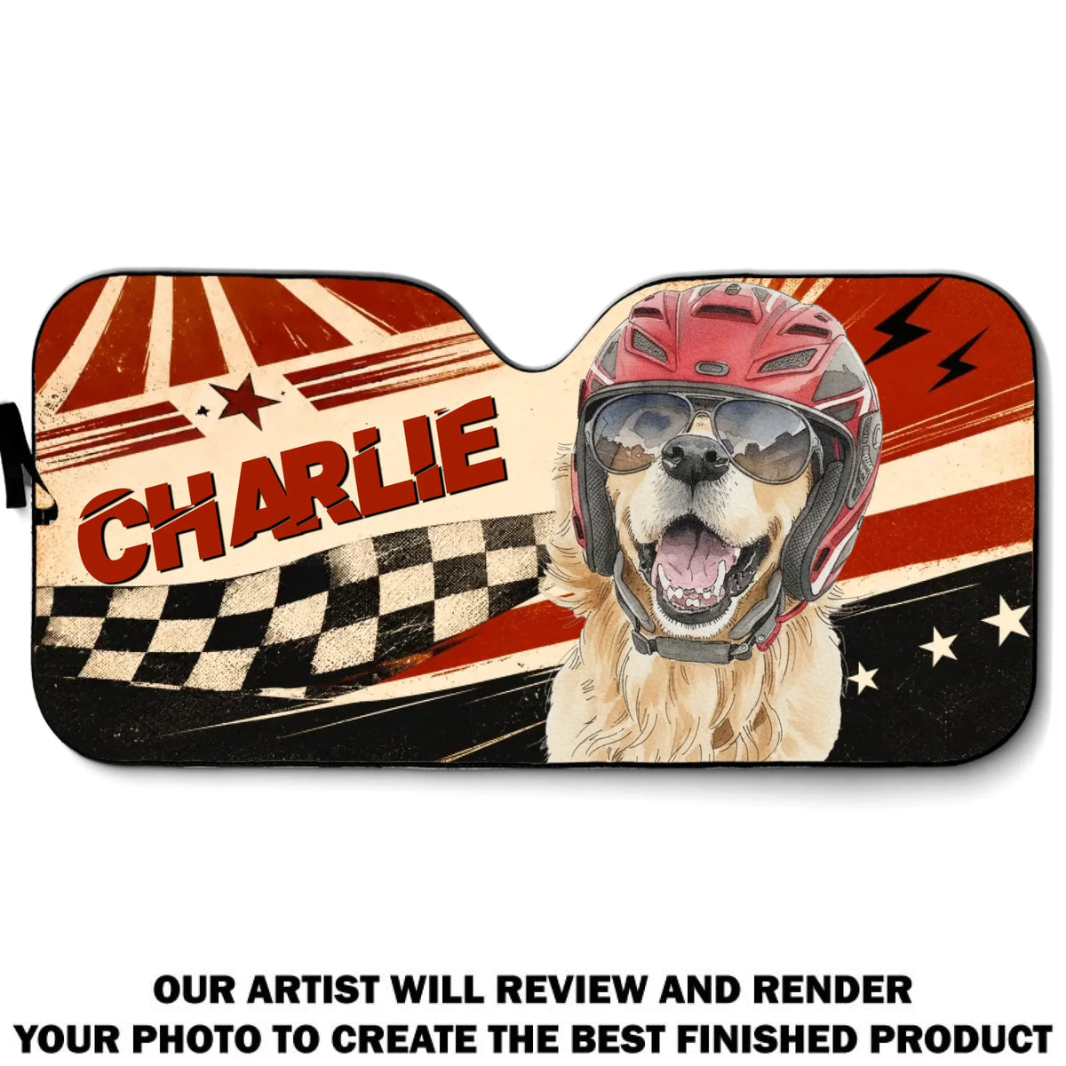 Custom Christmas Birthday Gifts Car Accessories for Dog Parents • Fast And Dogs - Personalized Car Sunshade