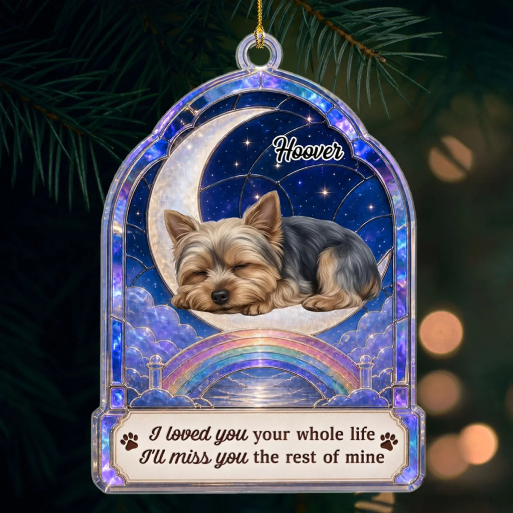 Custom Christmas Memorial Sympathy Gifts For Dogs, Cats • A Piece of My Heart - Personalized Acrylic Ornament