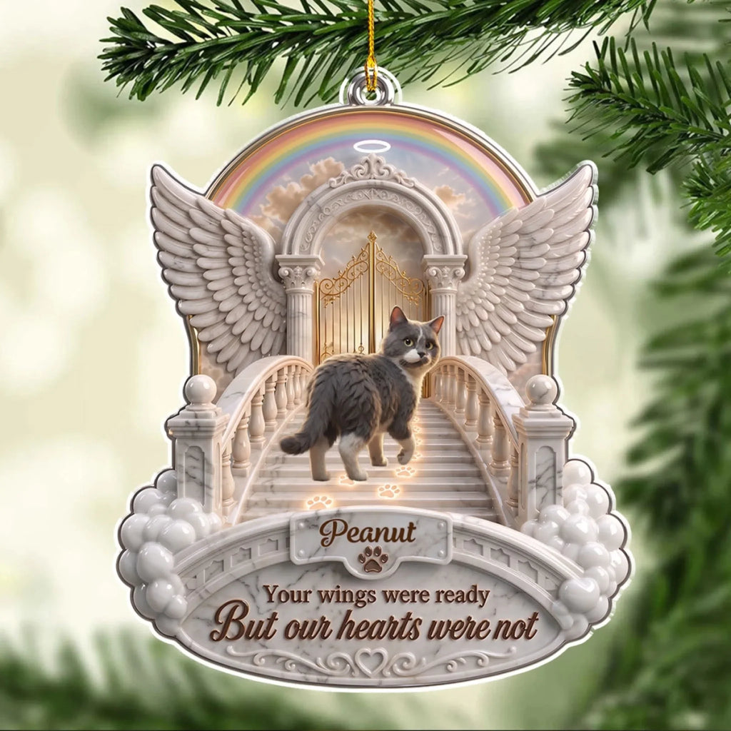 Custom Christmas Memorial Sympathy Gifts For Dogs, Cats • Forever Paws - Personalized 3D Effect Acrylic Ornament