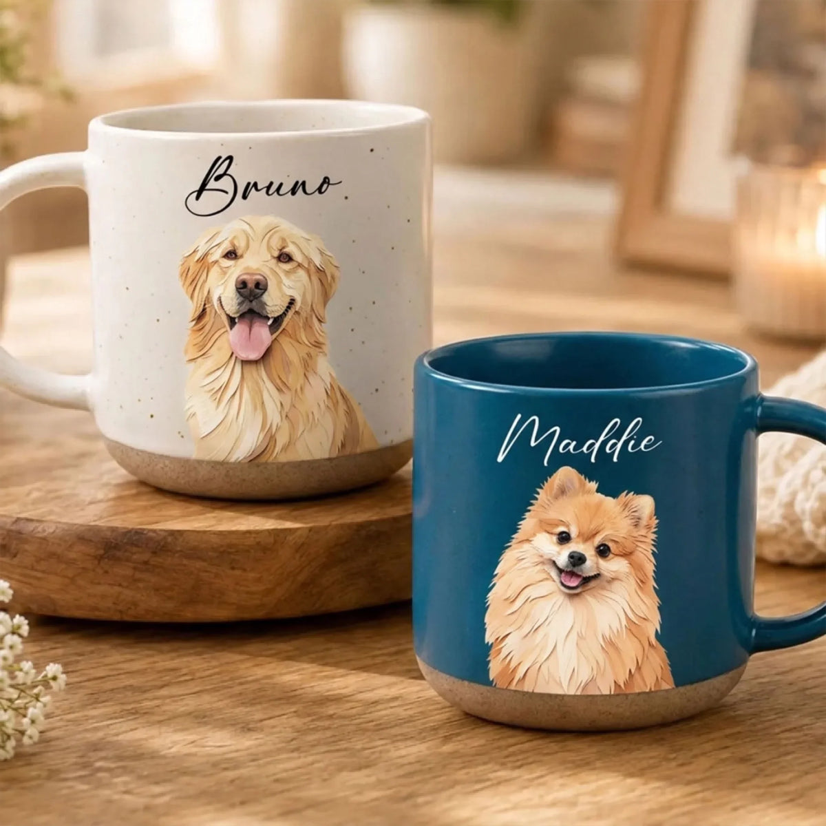 Custom Christmas Birthday Gifts For Dog Mom, Dog Lovers • Little Paw Paradise - Personalized Pottery Mug